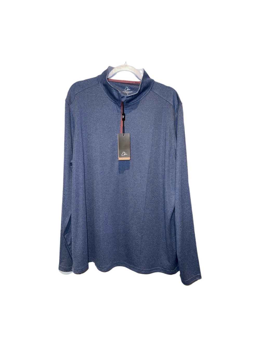 Obla Men's Blue Quarter-Zip Pullover performance golf shirt size XL